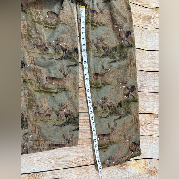 Vintage Original Cold Storage Pajama Pants Pockets Whitetail Deer Size Large T - Picture 5 of 8